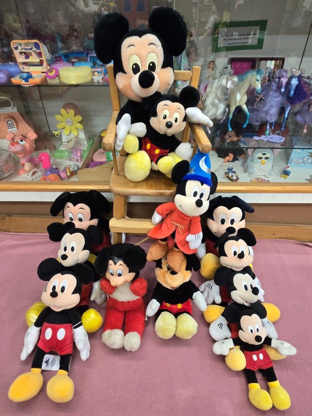 Huge Disney Lot Mickey Mouse Plush Ty and more Antique to Vintage to modern